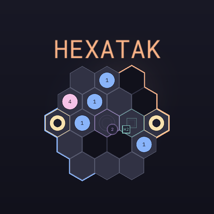 Hexatak puzzle gameplay